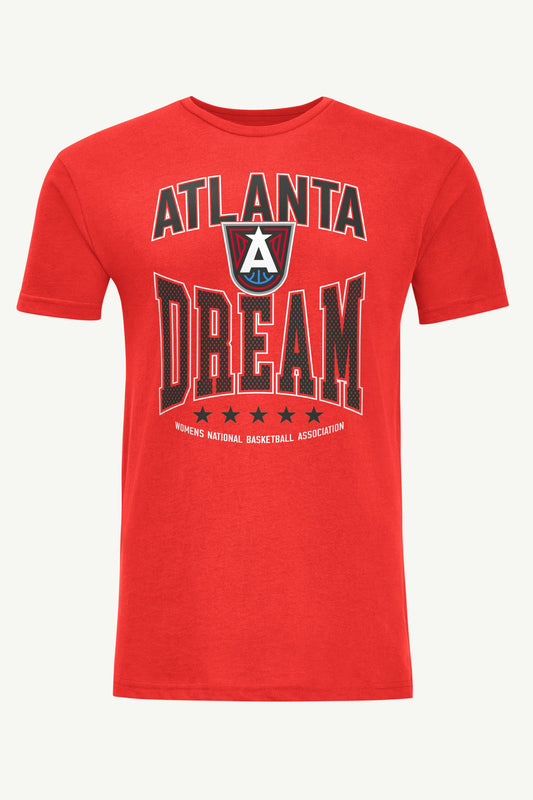 MENS WNBA ATLANTA DREAM CENTER SQUEEZE T SHIRT - Red