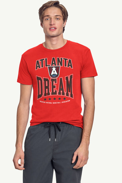 MENS WNBA ATLANTA DREAM CENTER SQUEEZE T SHIRT - Red