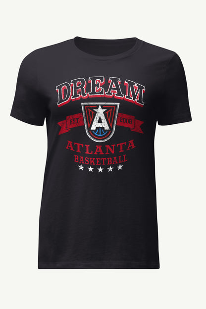 WOMENS WNBA ATLANTA DREAM BLEACHERS & BANNER T SHIRT - Black
