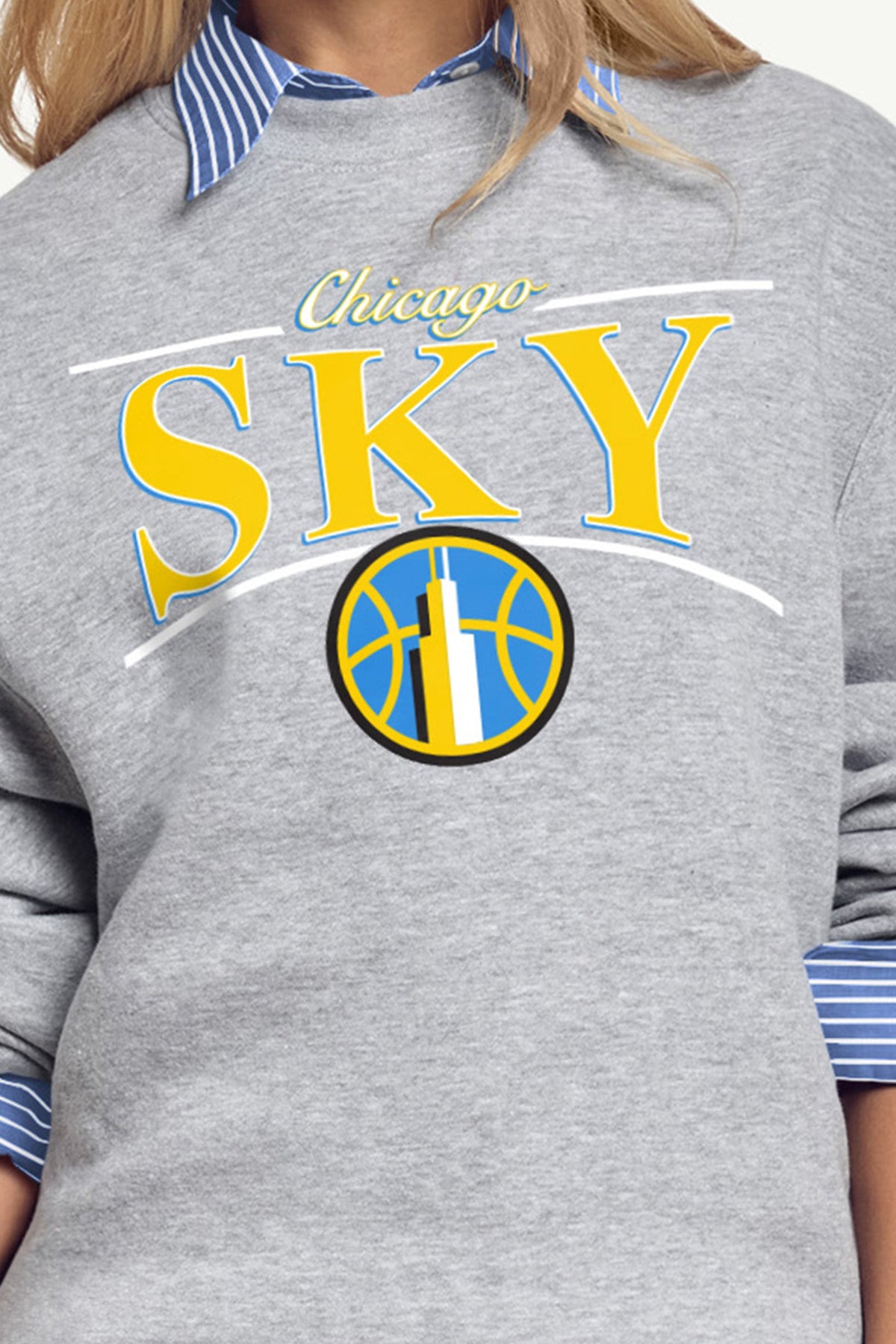 WOMENS WNBA CHICAGO SKY ARCH SWEATSHIRT - Grey