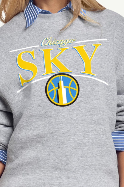 WOMENS WNBA CHICAGO SKY ARCH SWEATSHIRT - Grey
