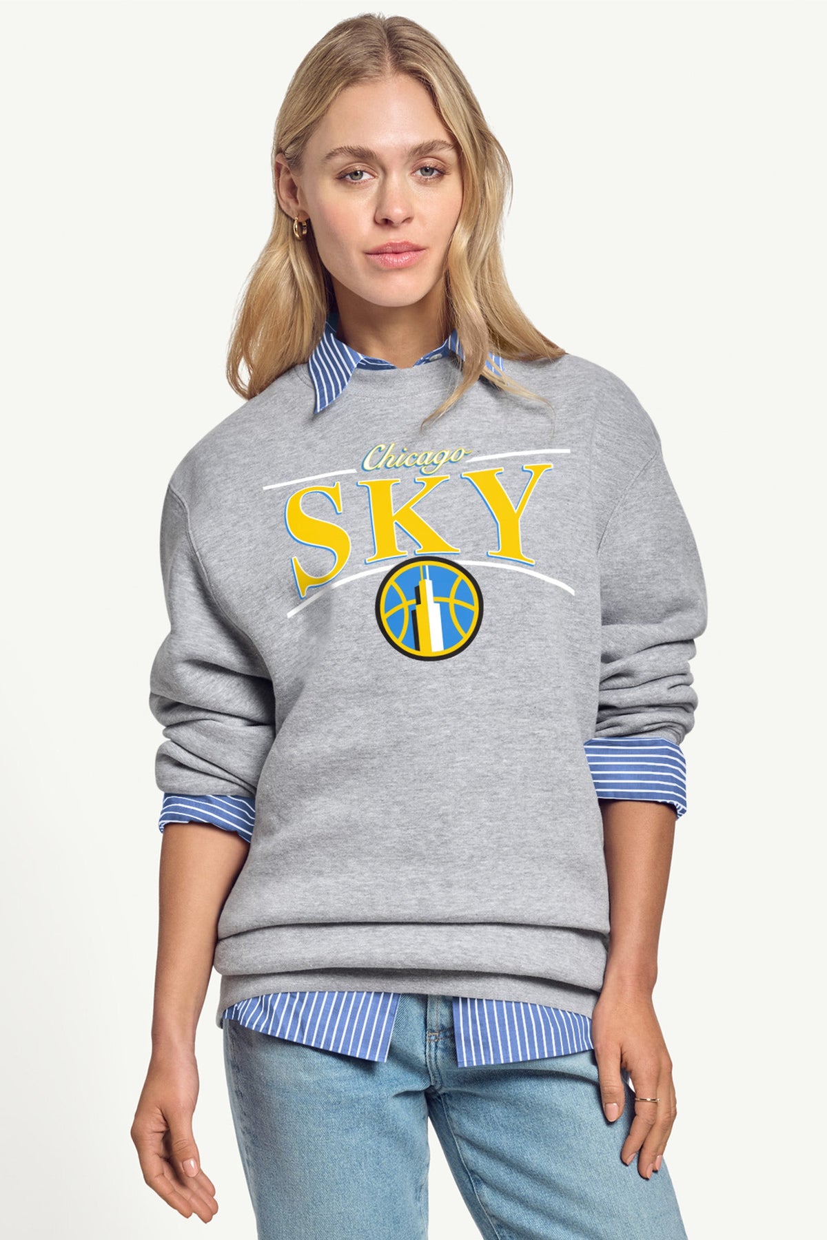 WOMENS WNBA CHICAGO SKY ARCH SWEATSHIRT - Grey