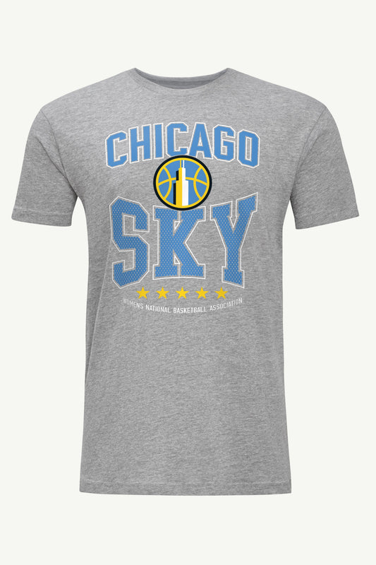 MENS WNBA CHICAGO SKY CENTER SQUEEZE T SHIRT - Grey