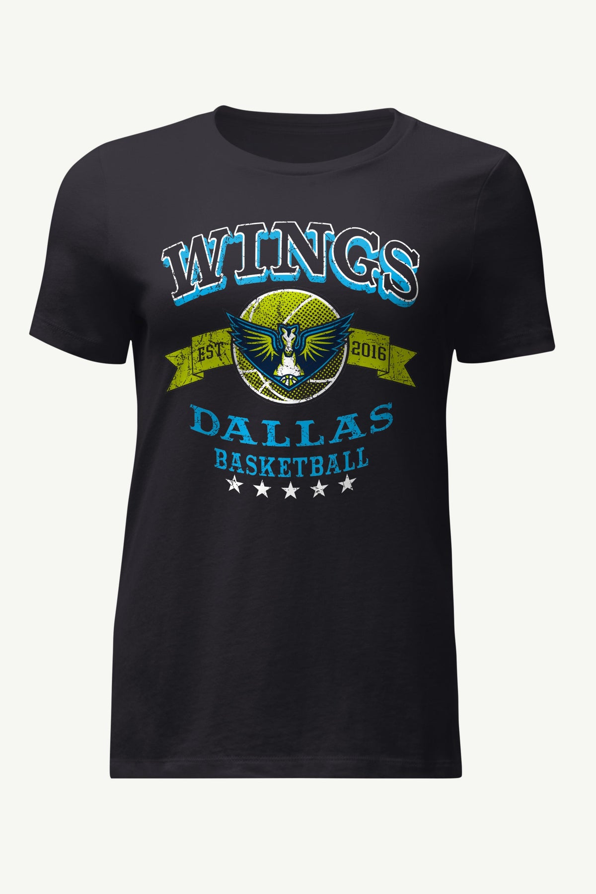 WOMENS WNBA DALLAS WINGS BLEACHERS & BANNER T SHIRT - Black