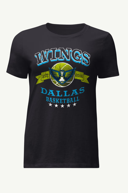 WOMENS WNBA DALLAS WINGS BLEACHERS & BANNER T SHIRT - Black
