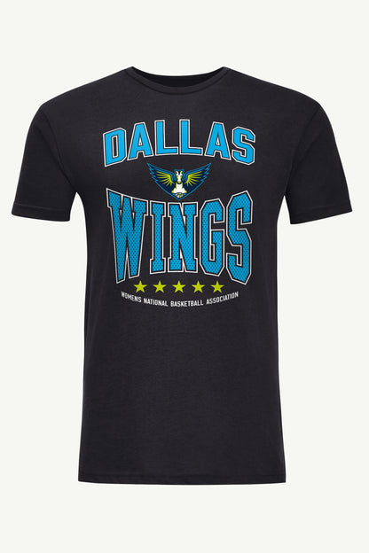 MENS WNBA DALLAS WINGS CENTER SQUEEZE T SHIRT - Black