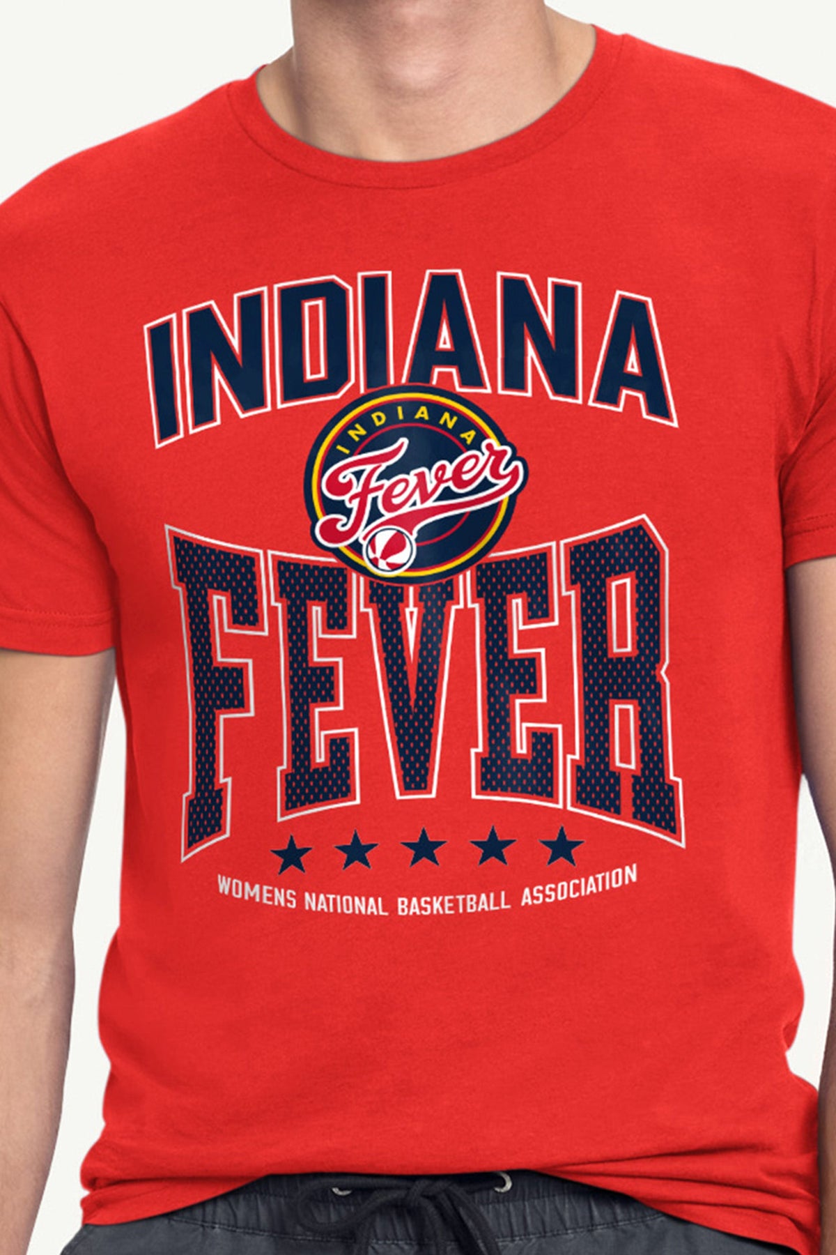 MENS WNBA INDIANA FEVER CENTER SQUEEZE T SHIRT - Red