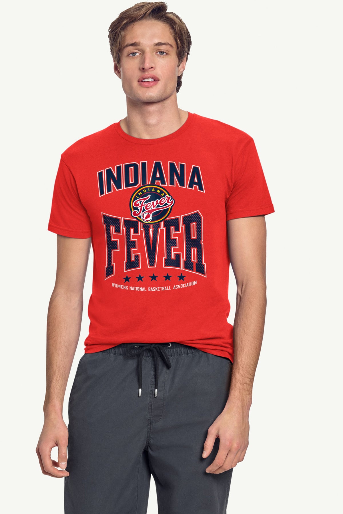 MENS WNBA INDIANA FEVER CENTER SQUEEZE T SHIRT - Red