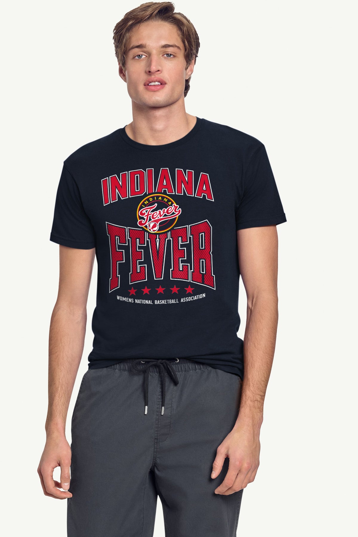 MENS WNBA INDIANA FEVER CENTER SQUEEZE T SHIRT - Navy