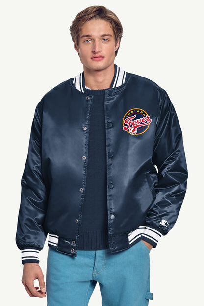 MENS WNBA INDIANA FEVER VARSITY JACKET - Navy