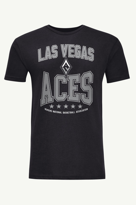 MENS WNBA LAS VEGAS ACES CENTER SQUEEZE T SHIRT - Black
