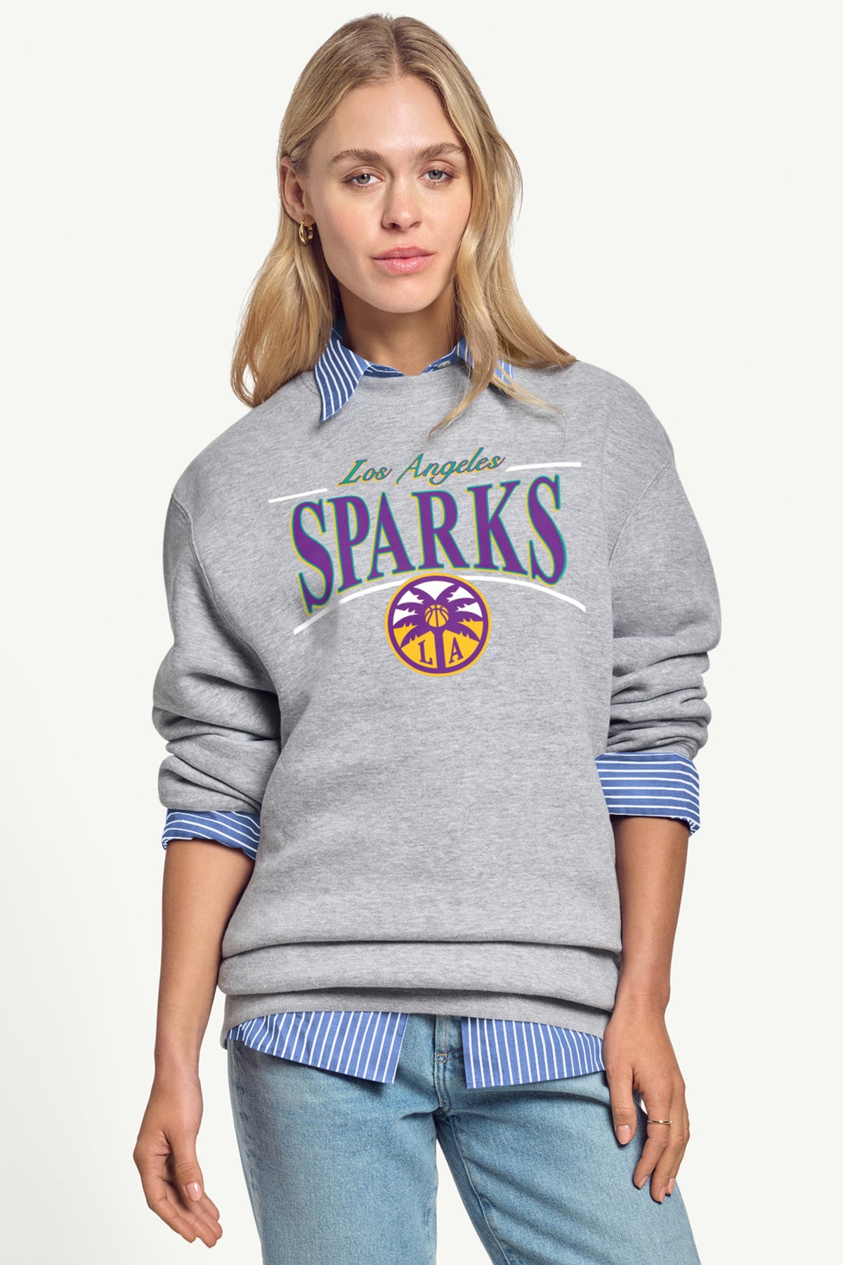 WOMENS WNBA LOS ANGELES SPARKS ARCH SWEATSHIRT - Grey