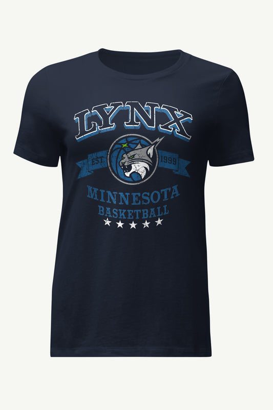 WOMENS WNBA MINNESOTA LYNX BLEACHERS & BANNER T SHIRT - Navy