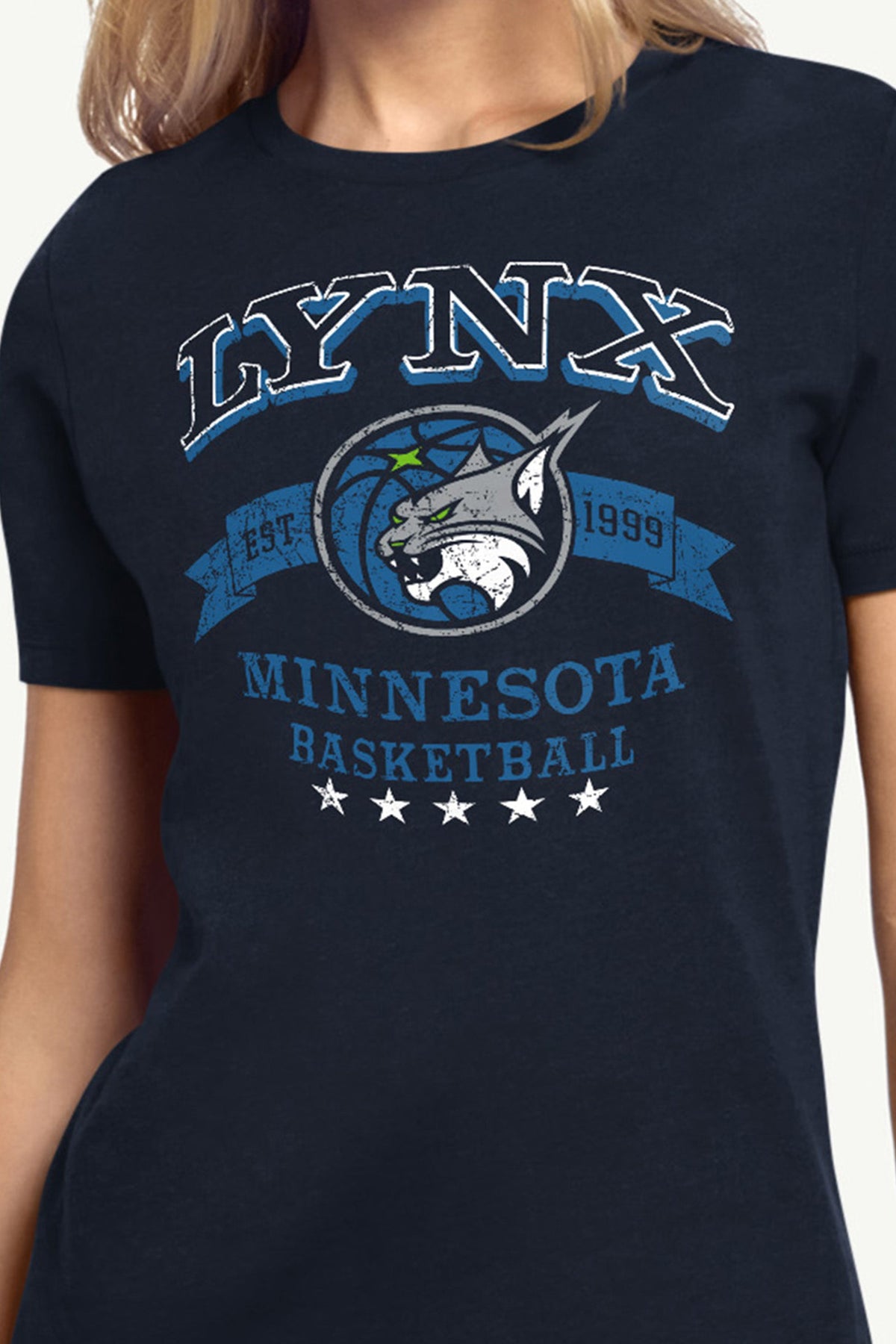 WOMENS WNBA MINNESOTA LYNX BLEACHERS & BANNER T SHIRT - Navy