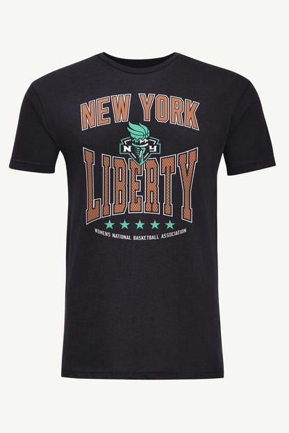 MENS WNBA NEW YORK LIBERTY CENTER SQUEEZE T SHIRT - Black