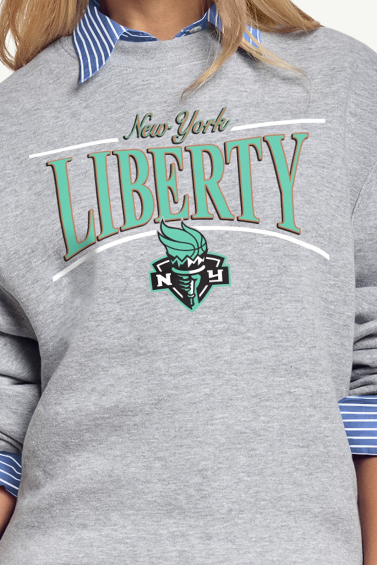 WOMENS WNBA NEW YORK LIBERTY ARCH SWEATSHIRT - Grey