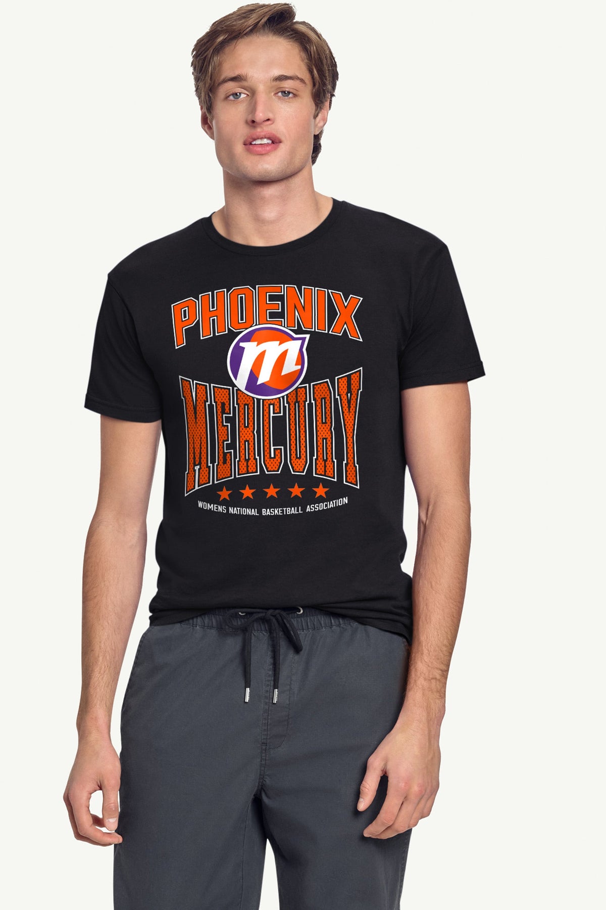MENS WNBA PHOENIX MERCURY CENTER SQUEEZE T SHIRT - Black