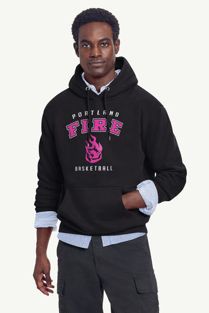 MENS PORTLAND FIRE LOGO HOODIE - Black