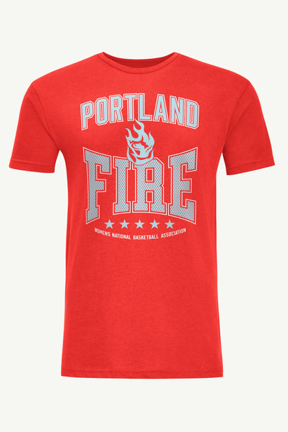 MENS WNBA PORTLAND FIRE CENTER SQUEEZE T SHIRT - Red