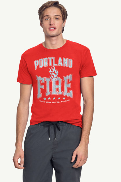 MENS WNBA PORTLAND FIRE CENTER SQUEEZE T SHIRT - Red