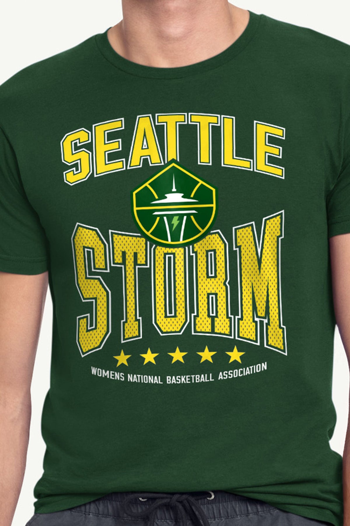 MENS WNBA SEATTLE STORM CENTER SQUEEZE T SHIRT - Green