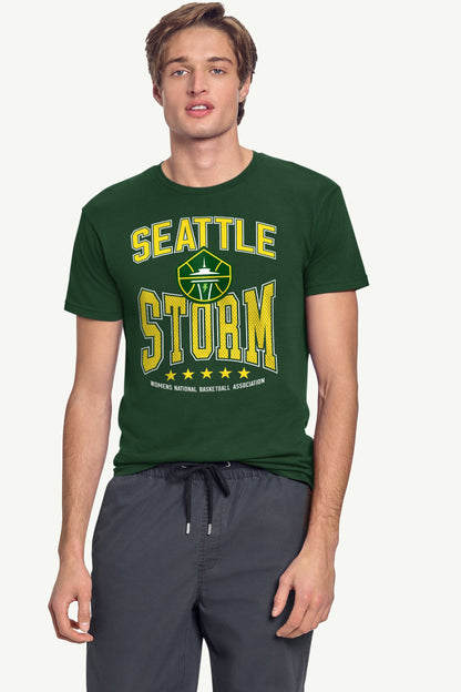 MENS WNBA SEATTLE STORM CENTER SQUEEZE T SHIRT - Green