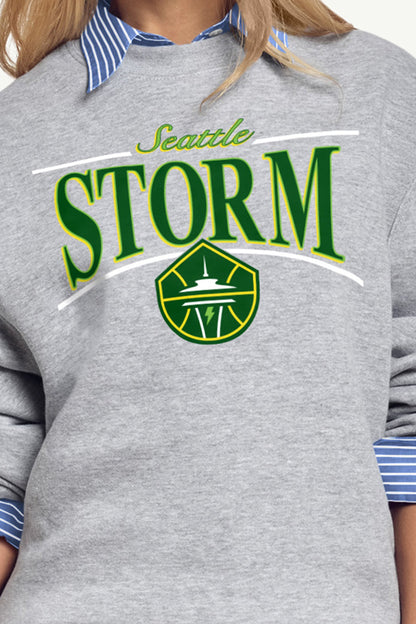 WOMENS WNBA SEATTLE STORM ARCH SWEATSHIRT - Grey
