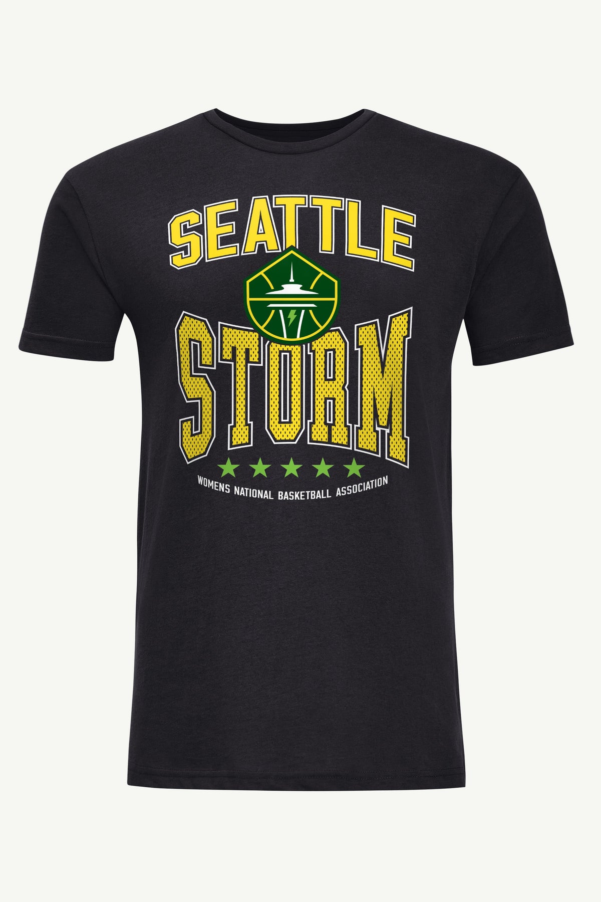 MENS WNBA SEATTLE STORM CENTER SQUEEZE T SHIRT - Black