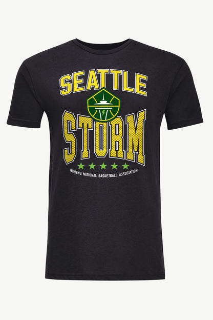 MENS WNBA SEATTLE STORM CENTER SQUEEZE T SHIRT - Black
