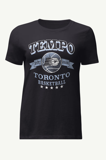 WOMENS WNBA TORONTO TEMPO BLEACHERS & BANNER T SHIRT - Black