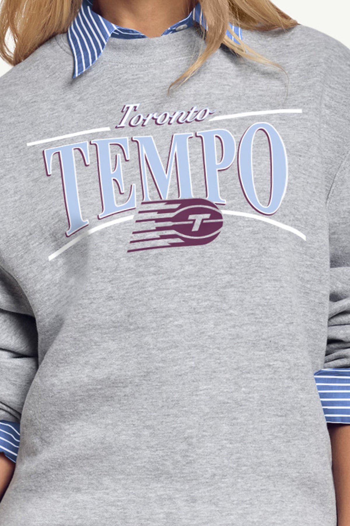 WOMENS WNBA TORONTO TEMPO ARCH SWEATSHIRT - Grey