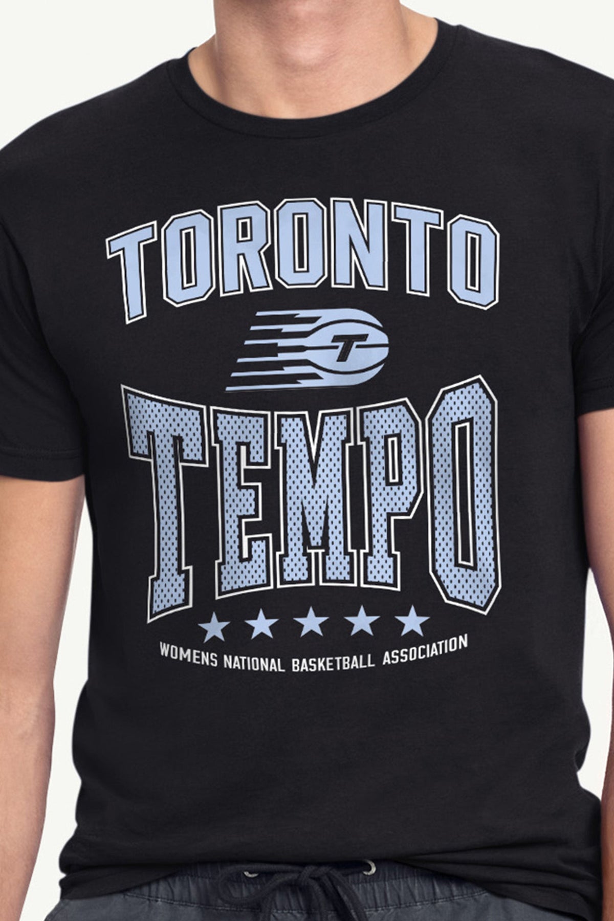 MENS WNBA TORONTO TEMPO CENTER SQUEEZE T SHIRT - Black