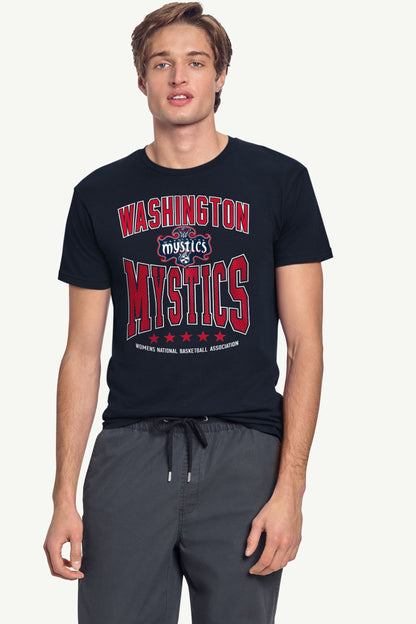 MENS WNBA WASHINGTON MYSTICS CENTER SQUEEZE T SHIRT - Navy