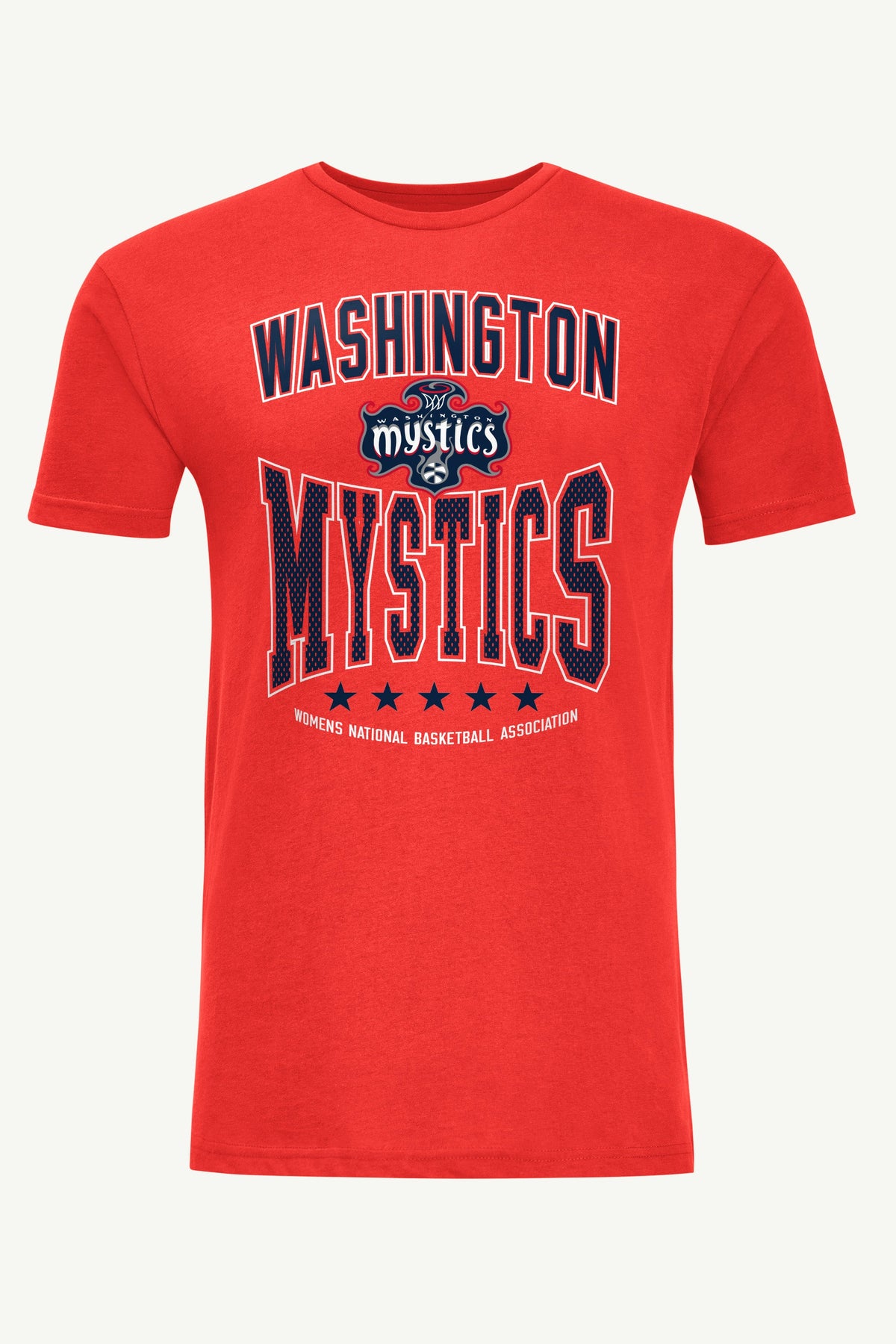 MENS WNBA WASHINGTON MYSTICS CENTER SQUEEZE T SHIRT - Red