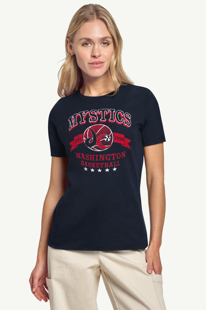 WOMENS WNBA WASHINGTON MYSTICS  BLEACHERS & BANNER T SHIRT - Navy
