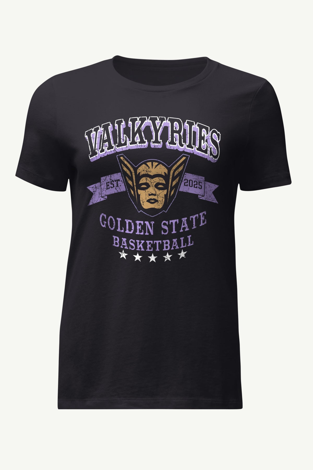 WOMENS WNBA GOLDEN STATE VALKYRIES BLEACHERS & BANNER T SHIRT - Black