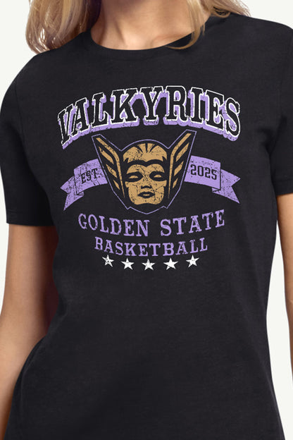 WOMENS WNBA GOLDEN STATE VALKYRIES BLEACHERS & BANNER T SHIRT - Black