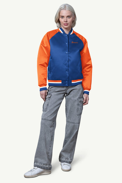 WOMENS DENVER BRONCOS FINAL SCORE SATIN VARSITY JACKET - Starter