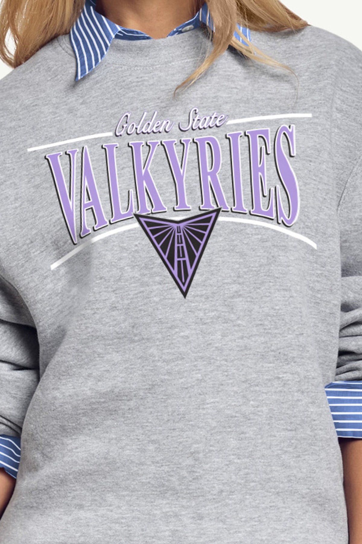 WOMENS WNBA GOLDEN STATE VALKYRIES ARCH SWEATSHIRT - Grey
