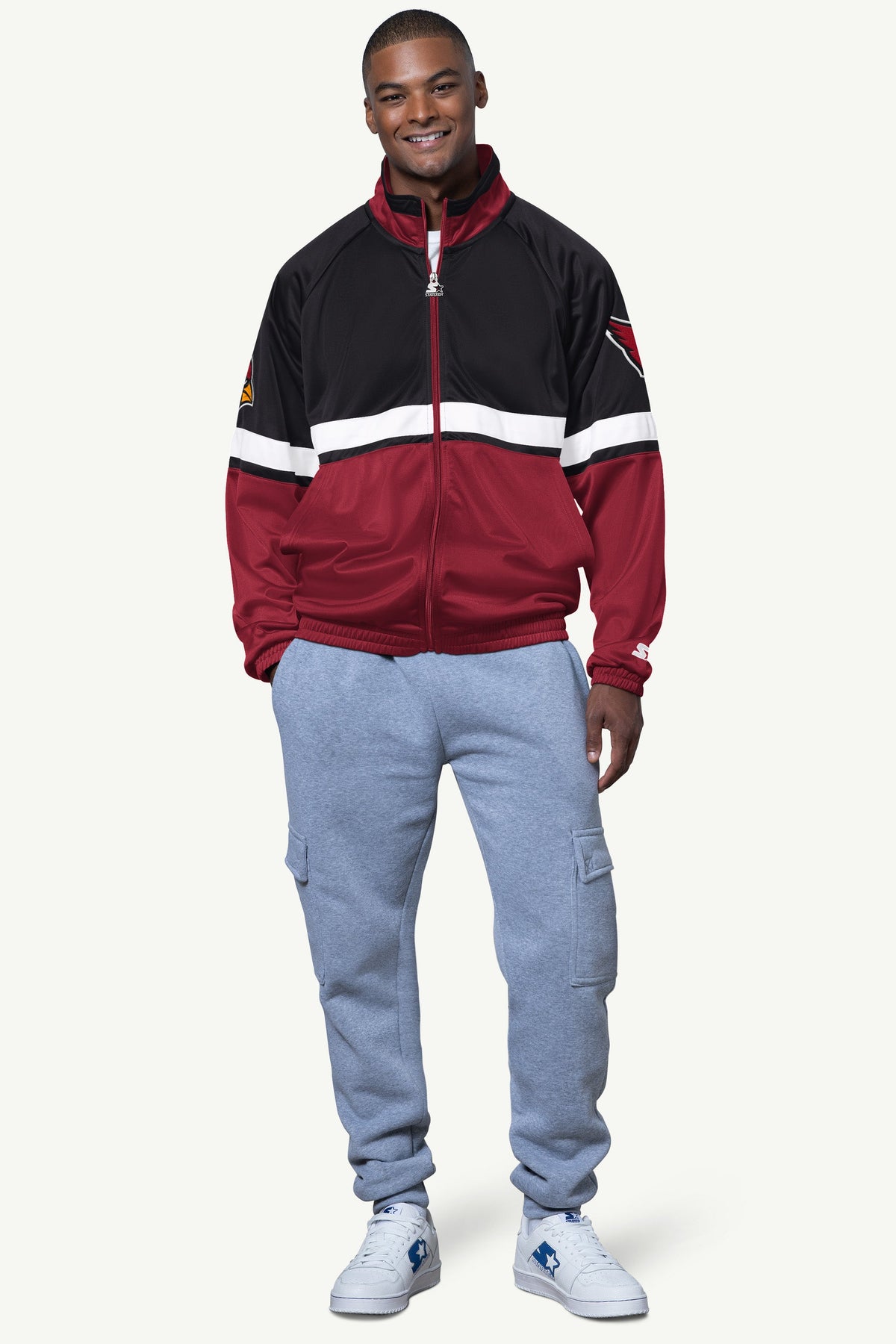 MENS ARIZONA CARDINALS VETERAN TRACK JACKET - Starter