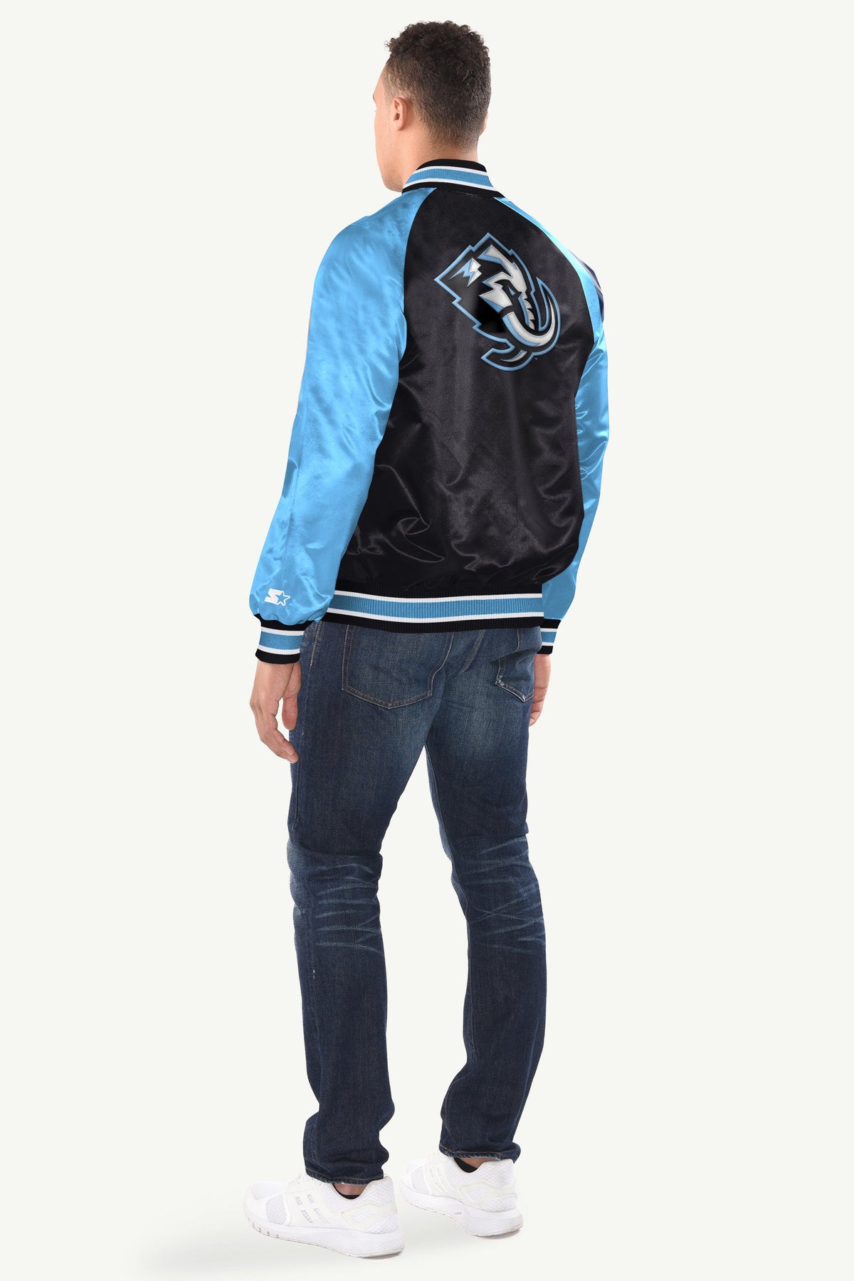 MENS UTAH MAMMOTH INDUCTEE SATIN VARSITY JACKET - Multi