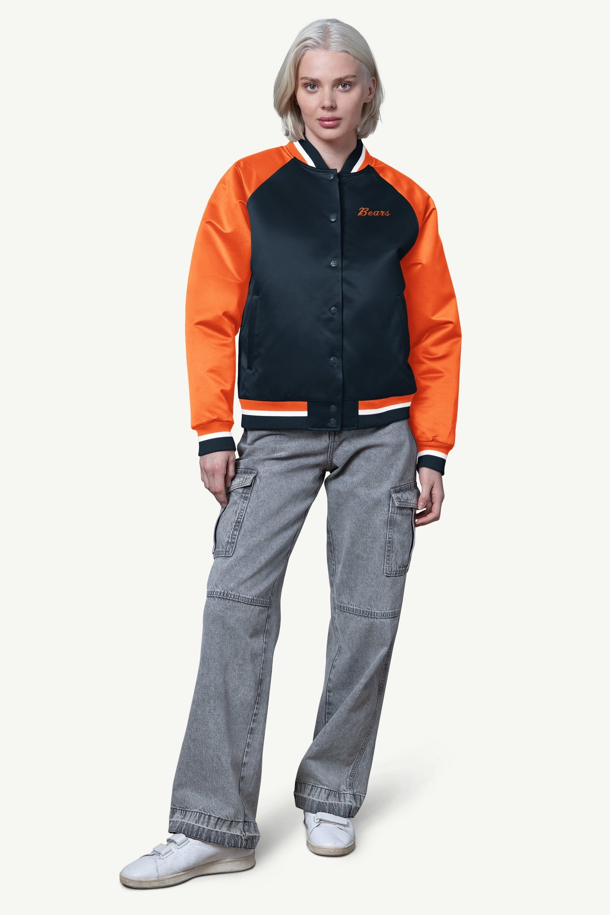 WOMENS CHICAGO BEARS FINAL SCORE SATIN VARSITY JACKET - Starter