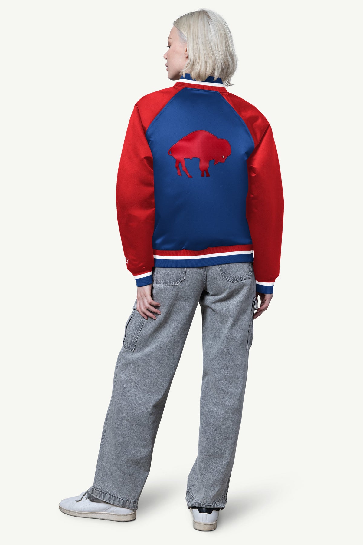 WOMENS BUFFALO BILLS FINAL SCORE SATIN VARSITY JACKET - Starter