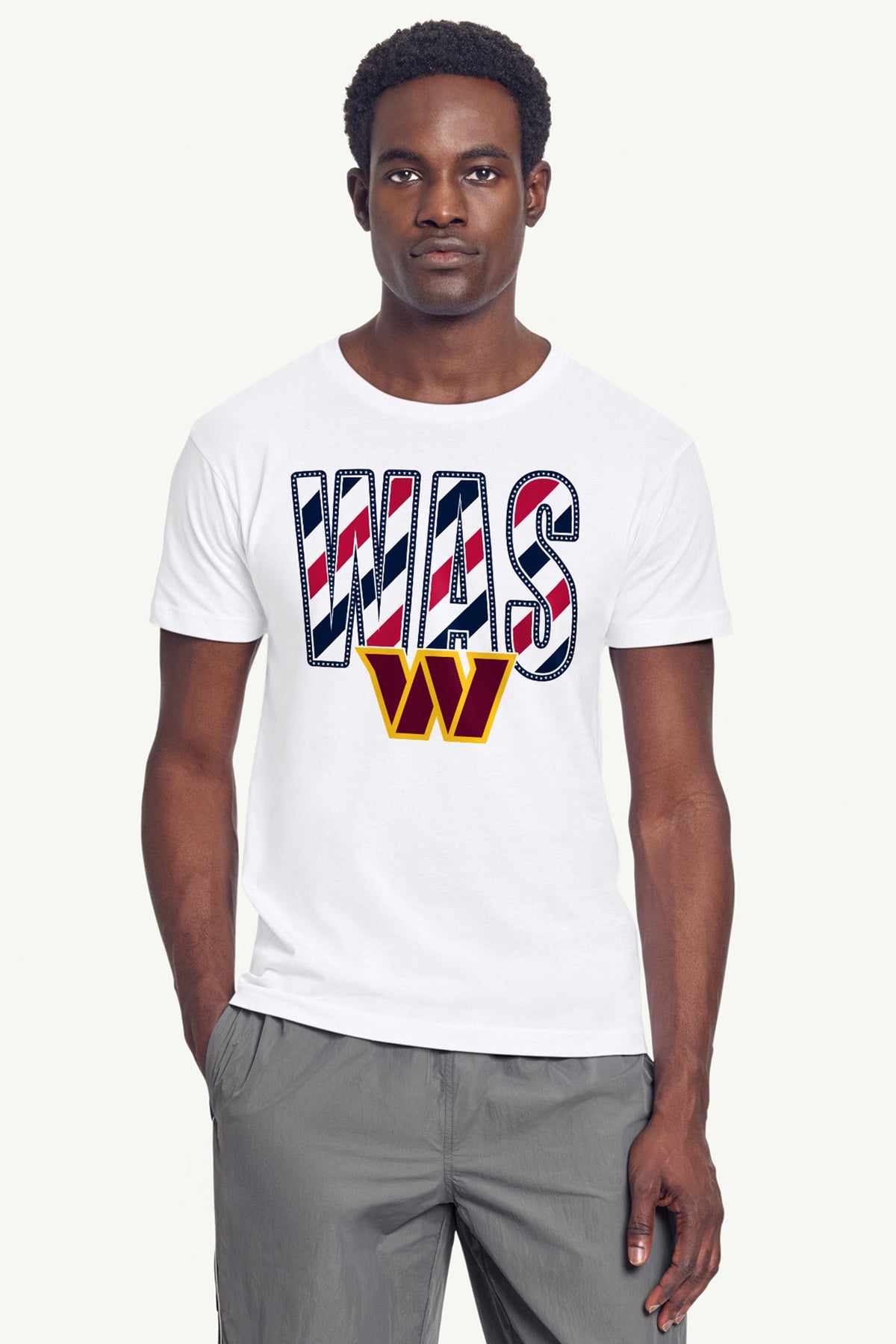 MENS WASHINGTON COMMANDERS STARS AND STRIPES T SHIRT - White