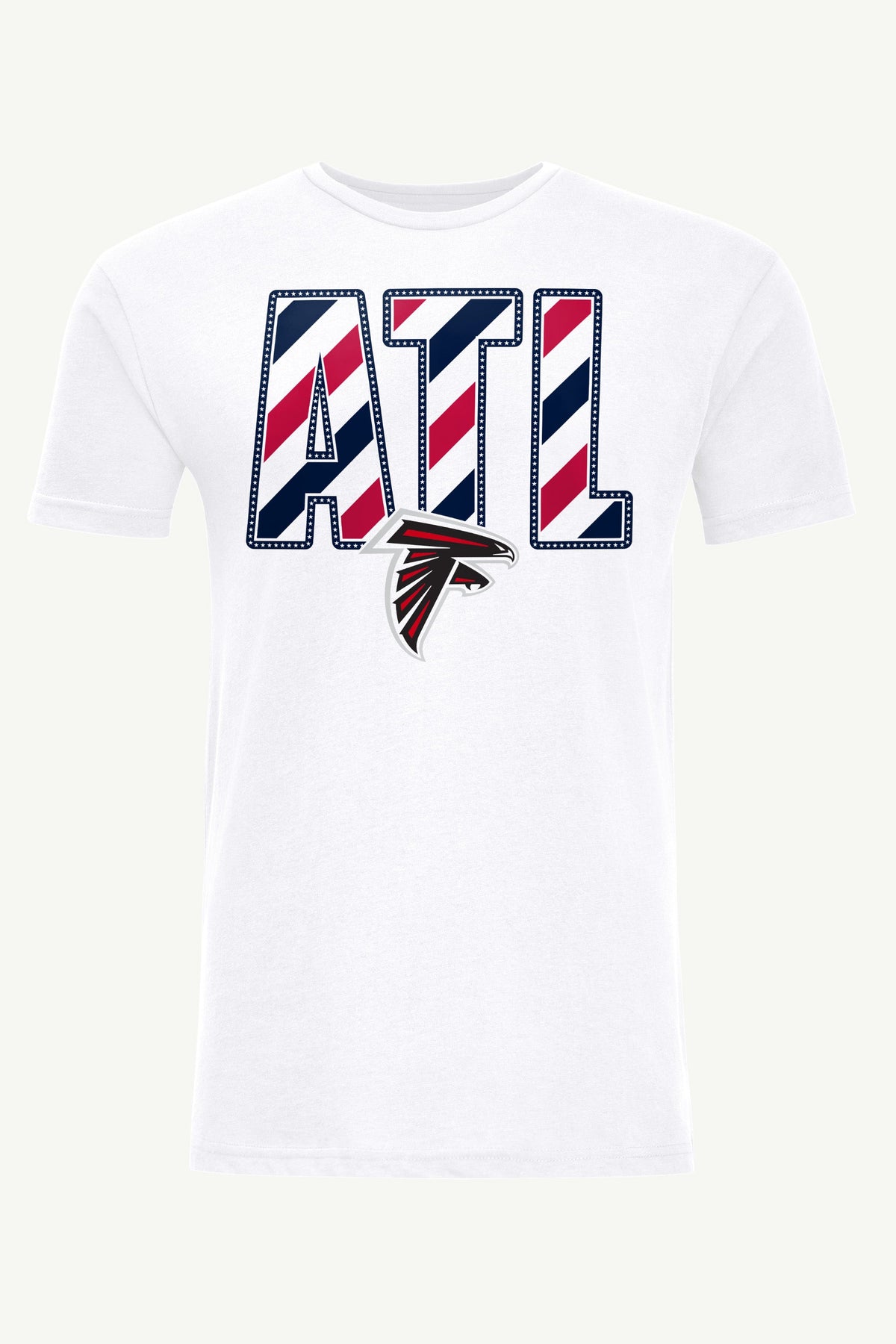 MENS ATLANTA FALCONS STARS AND STRIPES T SHIRT - White