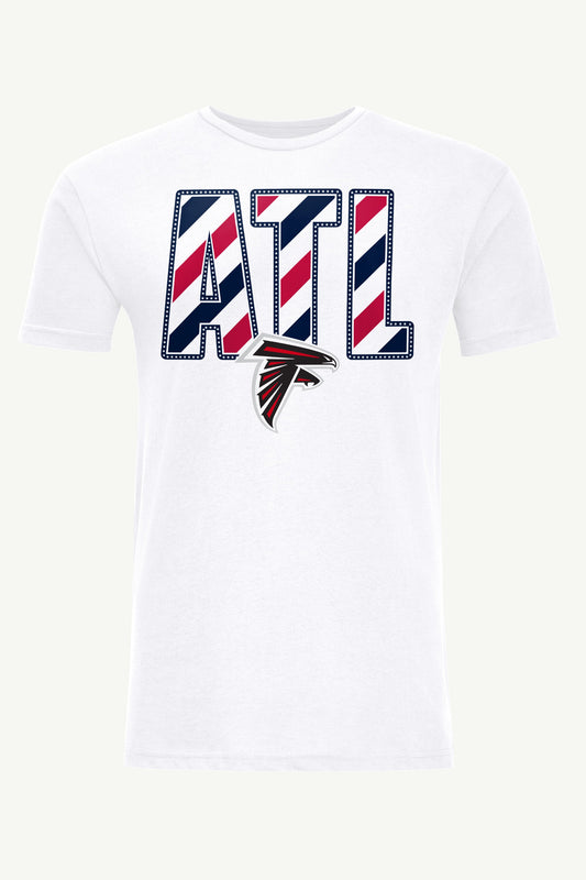 MENS ATLANTA FALCONS STARS AND STRIPES T SHIRT - White