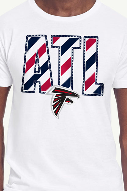 MENS ATLANTA FALCONS STARS AND STRIPES T SHIRT - White