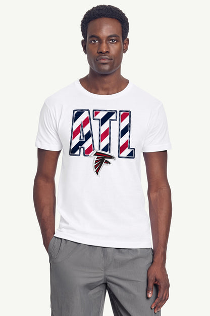 MENS ATLANTA FALCONS STARS AND STRIPES T SHIRT - White