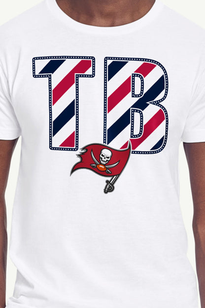 MENS TAMPA BAY BUCCANEERS STARS AND STRIPES T SHIRT - White