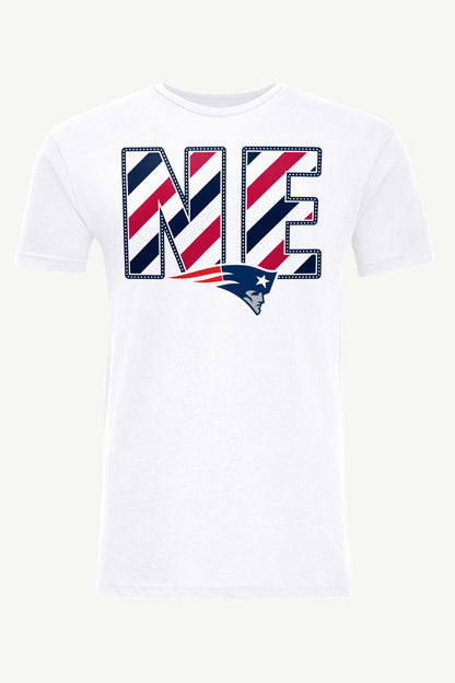 MENS NEW ENGLAND PATRIOTS STARS AND STRIPES T SHIRT - White